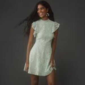 NWT Anthropologie Maeve mock neck lace dress sz M